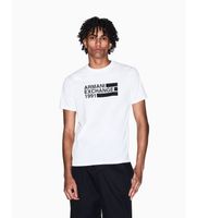 ax armani exchange para hombre xm002788af10356u0009 camiseta logo blanco xl casual algodon manga corta