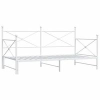 divan con nido sin colchon blanco 100x190 cm acero