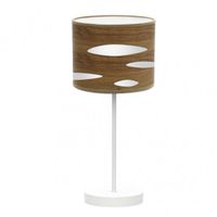 sobremesa odra 1xe14 blancomadera oscura 42x17x17 cm marca fabrilamp
