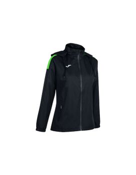 Chubasquero Joma Trivor Mujer Negro Verde Fluor