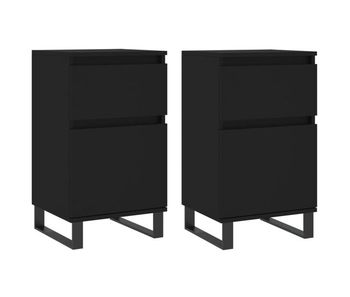 Vidaxl aparadores 2 uds madera de ingeniería negro 40x35x70 cm