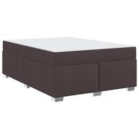 estructura de cama marron oscuro 160 x 200 cm tela