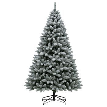 Arbol Navidad Nevado Premium, Pvc Y Pe, Soporte Metal, 150 Cm