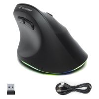 bluestork ergo lumi raton vertical ergonomico inalambrico para mano derecha rgb 2400 dpi negro