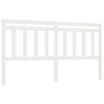 Cabecero，panel De Cabecero De Cama Madera Maciza De Pino Blanco 186x4x100 Cm