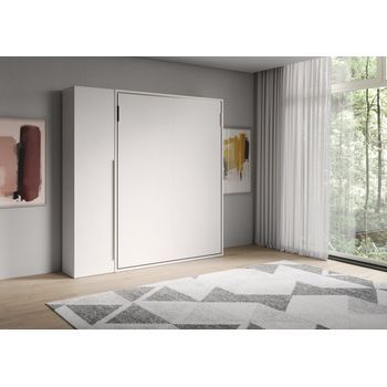 Cama Abatible Francesa Vertical Versia Sofà 140 Con Armario De 1 Puerta Derecha Blanco