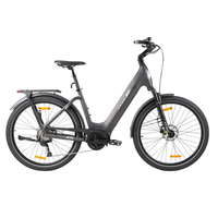 bicicleta electrica ttgo z5 motor central de 250 w bateria de 36 v 18 ah gris