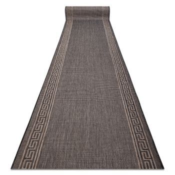 Alfombra De Pasillo Sisal Sion 20446 Marco, Llave Griega Tejido Plano  150x1200 Cm