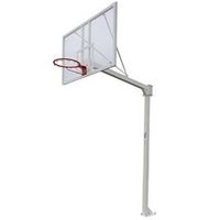 juego canastas baloncesto deluxe monotubo fijas con base para anclaje - sin tablero ni aro