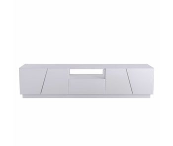 Mueble tv 170 cm - estilo patchwork diagonal - blanco