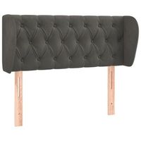 cabecero accesorio para dormir mueble dormitorio acolchado con borde lateral 93 x 23 x 7888 cm tela terciopelo gris oscuro tdl0204840