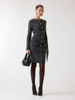 vestido mini de mezcla de cachemira marciano