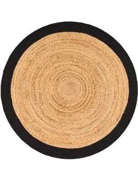Alfombra de yute Vibora negro 160 cm redondo