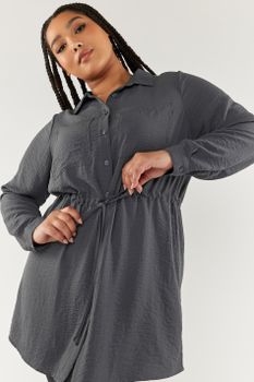 Yours Túnica Gris Antracita Utility, Mujer Curvy Y Tallas Grandes, Yours