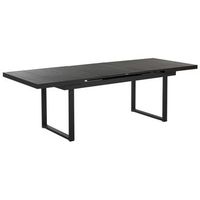 mesa de jardin extensible de metal negro 180240 x 90 cm patas comedor valcanetto