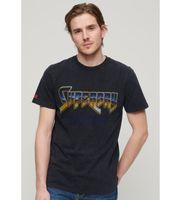 superdry para hombre m1011981a camiseta grafica banda de rock negro s casual algodon manga corta