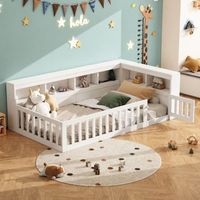 cama de dia 90x200 cm blanco con almacenamiento y puertos usb