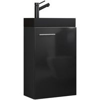 lavabo de 2 piezas slito estrecho negro