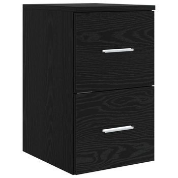 Gabinete De Baño Intermedio Roble Negro 30 X 35 X 50 Cm Vidaxl