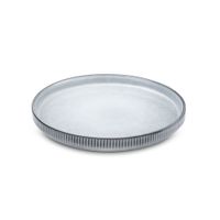 6 platos de postre 21 cm gres gris