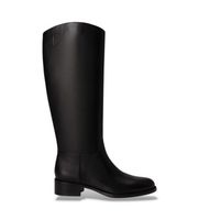 lauren ralph lauren para mujer 802p12995001 botas altas kyle de piel de becerro negro 36 1 a 3cm cremallera casual