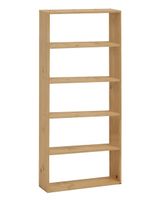 estanteria de madera maciza con 4 estantes tono medio 802x1796cm