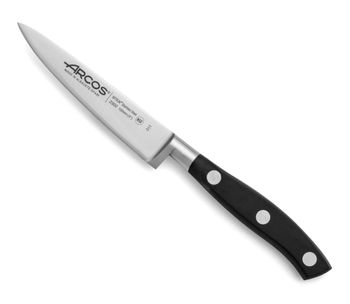 Cuchillo mondador acero inoxidable forjado nitrum 100 mm mango negro