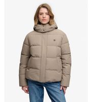 superdry para mujer w5012207a chaqueta con capucha premium marron xl casual poliester reciclado