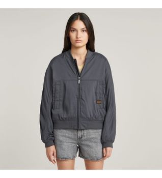 G-Star para mujer. D26004-D923-860 Cazadora Summer Bomber gris (XL), Casual, Viscosa