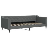 cama para adulto  cama individual  sofa cama sin colchon tela gris oscuro 80x200 cm