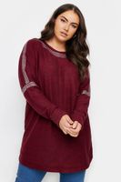 yours jersey burdeos con tachuelas mujer curvy y tallas grandes yours
