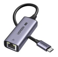 adaptador ugreen usb-c a rj45 25g ethernet gris masculino usb tipo c