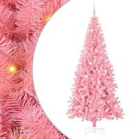 arbol de navidad con 300 led con soporte rosa 240 cm pvc vidaxl