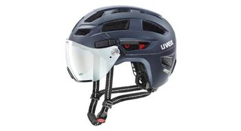 Casco uvex finale visor v city azul