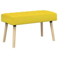 banco con tapizado en canal amarillo claro 80 x 40 x 46 cm tela vidaxl