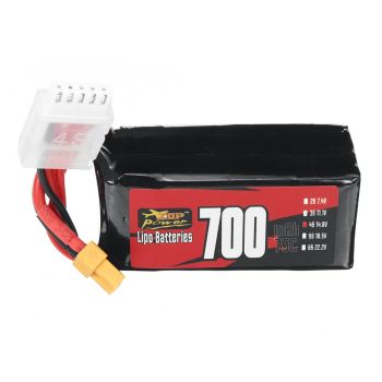 Batería LiPo ZOP Power 4S 14.8V 700mAh 75C 10.36Wh con conector XT30 para drone de carreras RC FPV