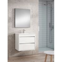 mueble slider 60 cm blanco brillo pack mueble  lavabo