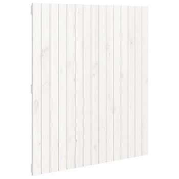 Cabecero De Cama Pared | Panel De Cabecera Madera Maciza Pino Blanco 95,5x3x110 Cm