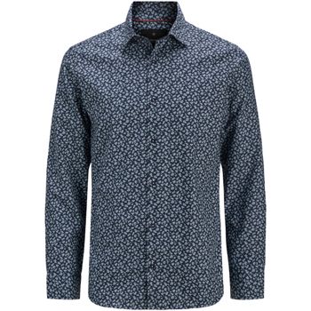 Jack & Jones Camisa manga larga 12273876 JPRBLABARNES PRINT DOBBY L/S SHIRT SN NIGHT SKY para hombre