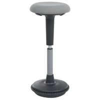 taburete oscilante de oficina estructura de metal altura ajustable asiento ergonomico gris estell