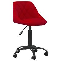 silla de comedor terciopelo rojo tinto vidaxl