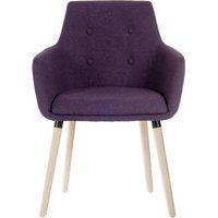 teknik 4 legged fabric reception chair - plum set of 2 plum