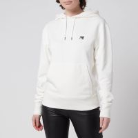 maison kitsune unisex grey fox head patch hoodie - ecru - s