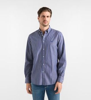 Harmont & Blaine para hombre. CRR011013954M Camisa Regimental Dopp azul marino (XL), Algodón, Clásico, Manga larga