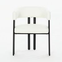 silla de comedor moderna - mueble para salon - piel sintetica - beige 60x54x78cm