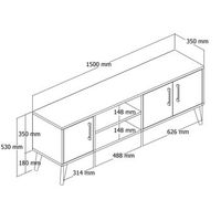 mueble tv exxen -1586 roble
