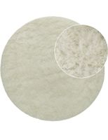 alfombra de pelo largo silvana blanco 120 cm redondo