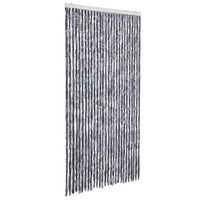 cortina mosquitera  mosquitera chenilla plateado 118x220 cm