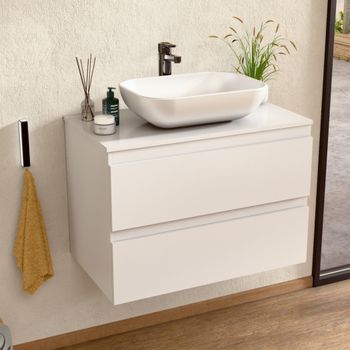 Mueble Baño Suspendido 100 Cm Blanco, Lavabo Bellobath