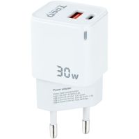 tooq tqwc-ganqcpd30wt cargador de pared dual usb-cusb 20 30w blanco